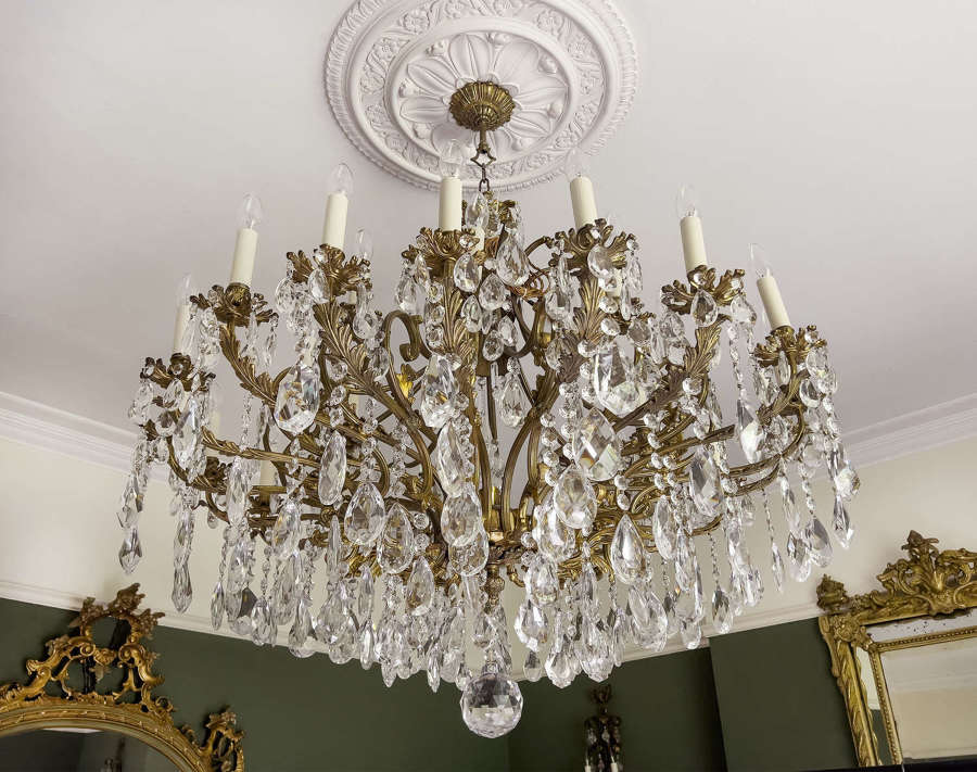 Very large 2 tiered, 27 light Italian Antique Chandelier